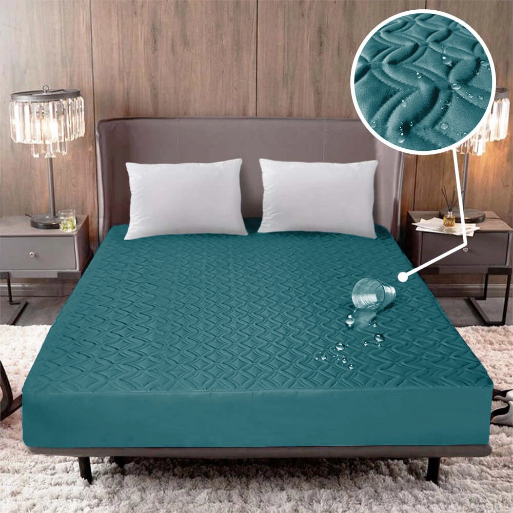 MaxConfort™️ - Combo Protector de Cama Impermeable + Fundas de almohadas